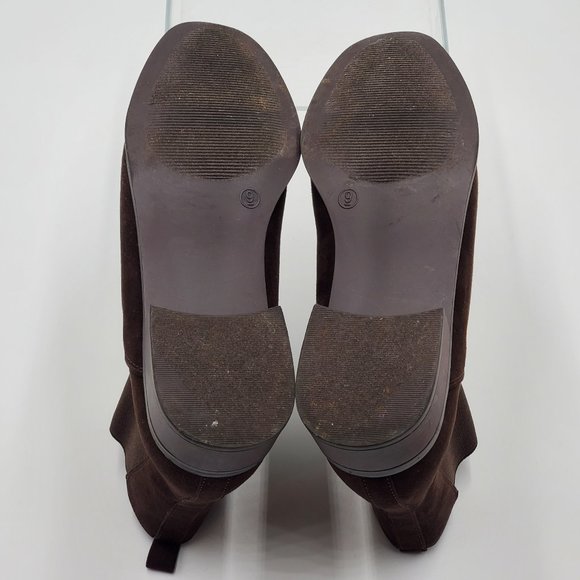 Ann Taylor LOFT Outlet Chelsea Chocolate Brown Suede-like Bootie - Picture 14 of 15